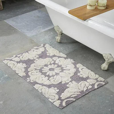 Better Trends Medallion Bath Rug In Gray