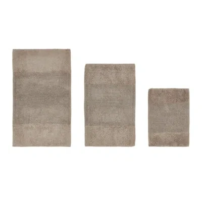 Better Trends Merkle 100% Cotton 3 Piece Bath Rug Set In Beige