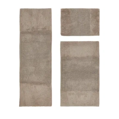 Better Trends Merkle 100% Cotton 3 Piece Bath Rug Set In Beige