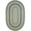 Better Trends Newport Braid Oval Rug In Green