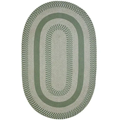 Better Trends Newport Braid Oval Rug In Green