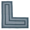 Better Trends Newport Braided L Shape Rug - 20"x48"x48" In Blue