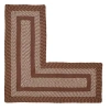 Better Trends Newport Braided L Shape Rug - 20"x48"x48" In Brown