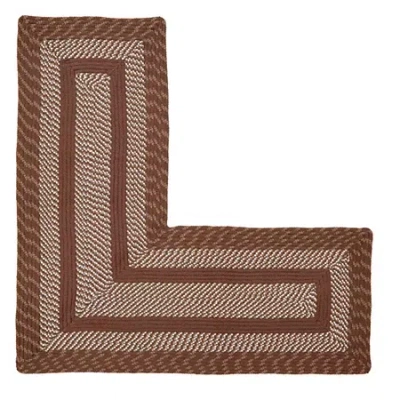 Better Trends Newport Braided L Shape Rug - 20"x48"x48" In Brown