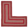 Better Trends Newport Braided L Shape Rug - 20"x48"x48" In Red