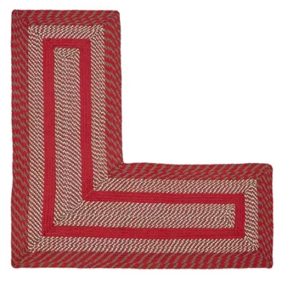 Better Trends Newport Braided L Shape Rug - 20"x48"x48" In Red