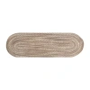 Better Trends Ombre Chenille Stripe Braided 2' X 6' Rectangular Runner In Sand