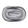 Better Trends Ombre Chenille Stripe Braided 3' X 5' Oval Accent Rug In Black