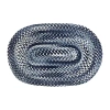 Better Trends Ombre Chenille Stripe Braided 3' X 5' Oval Accent Rug In Blue
