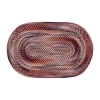 Better Trends Ombre Chenille Stripe Braided 3' X 5' Oval Accent Rug In Red
