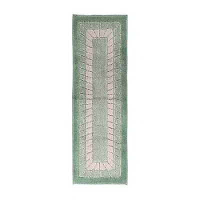 Better Trends Radiance Geometric 20"x5' Rectangular Runner In Green