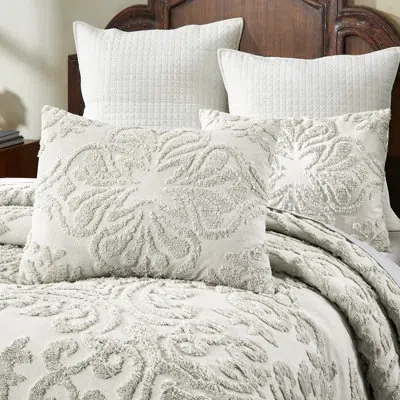 Better Trends Rylee Chenille Tufted Design Pillow Sham In Beige