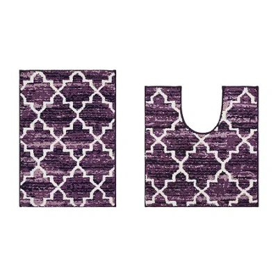 Better Trends Savio 2-pc. Bath Rug Set In Purple