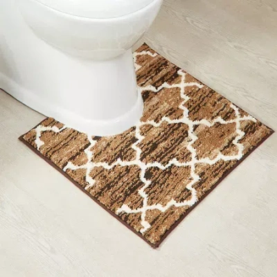 Better Trends Savio Bath Contour Rug In Brown