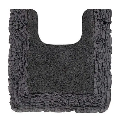 Better Trends Shaggy Border Mat Bath Contour Rug In Gray