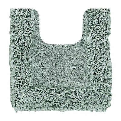 Better Trends Shaggy Border Mat Bath Contour Rug In Green