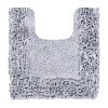 Better Trends Shaggy Border Mat Bath Contour Rug In Silver