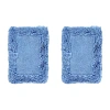 Better Trends Shaggy Border Mat Bath Rug In Blue