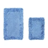 Better Trends Shaggy Border Mat Bath Rug In Blue