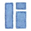 Better Trends Shaggy Border Mat Bath Rug In Blue