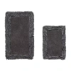 Better Trends Shaggy Border Mat Bath Rug In Gray