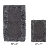 Better Trends Shaggy Border Mat Bath Rug In Gray
