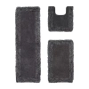 Better Trends Shaggy Border Mat Bath Rug In Gray