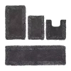 Better Trends Shaggy Border Mat Bath Rug In Gray