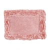Better Trends Shaggy Border Mat Bath Rug In Pink