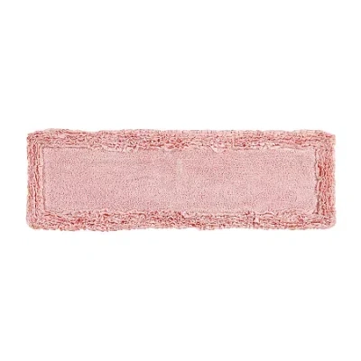Better Trends Shaggy Border Mat Bath Rug In Pink