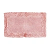 Better Trends Shaggy Border Mat Bath Rug In Pink