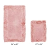 Better Trends Shaggy Border Mat Bath Rug In Pink