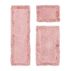 Better Trends Shaggy Border Mat Bath Rug In Pink