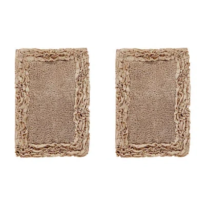 Better Trends Shaggy Border Mat Bath Rug In Sand