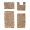 Better Trends Shaggy Border Mat Bath Rug In Sand