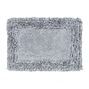 Better Trends Shaggy Border Mat Bath Rug In Silver