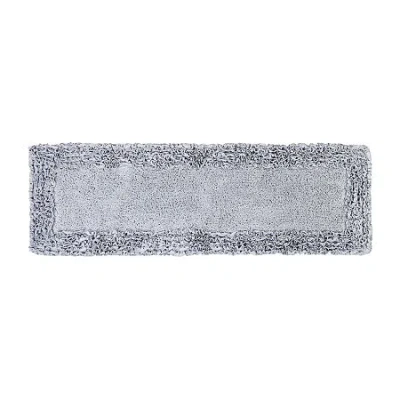 Better Trends Shaggy Border Mat Bath Rug In Silver