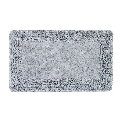 Better Trends Shaggy Border Mat Bath Rug In Silver