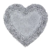 Better Trends Shaggy Border Mat Bath Rug In Silver