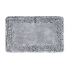 Better Trends Shaggy Border Mat Bath Rug In Silver