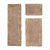 Better Trends Shaggy Border Mat Bath Rug In Silver