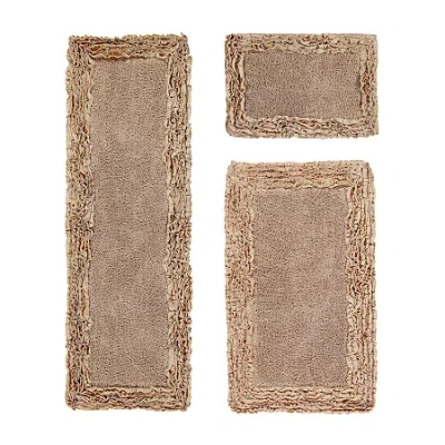 Better Trends Shaggy Border Mat Bath Rug In Silver