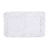 Better Trends Shaggy Border Mat Bath Rug In White
