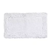 Better Trends Shaggy Border Mat Bath Rug In White
