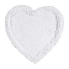 Better Trends Shaggy Border Mat Bath Rug In White