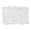 Better Trends Shaggy Border Mat Bath Rug In White