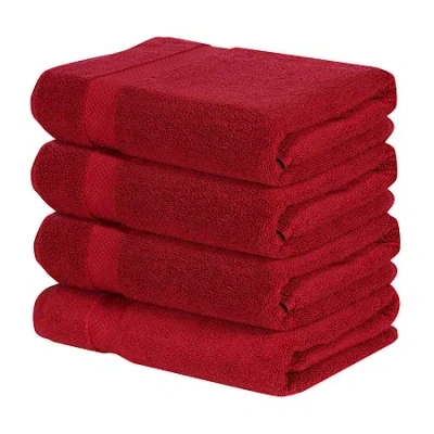 Better Trends Splash Collection 4-pc. Bath Towel In Red