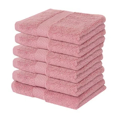 Better Trends Splash Collection 6-pc. Washcloth In Pink