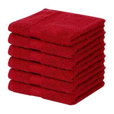 Better Trends Splash Collection 6-pc. Washcloth In Red