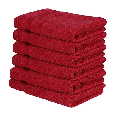 Better Trends Splash Collection 6-pc. Hand Towel In Red